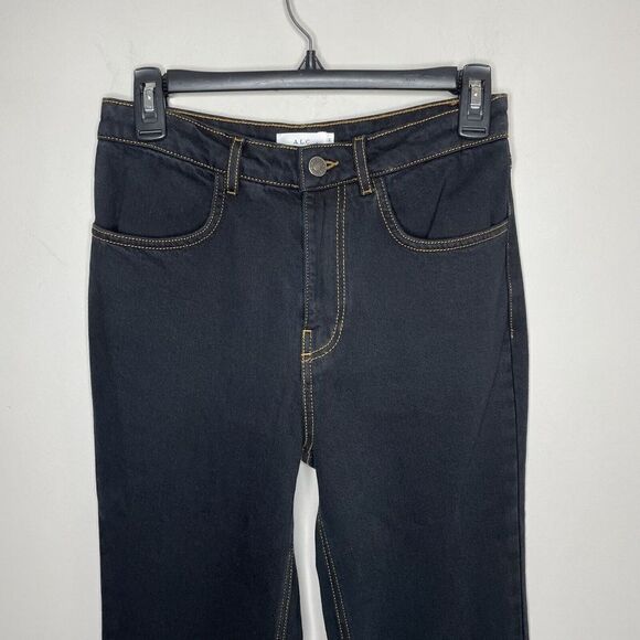 A.L.C. Jeans Womens 2 Dark Wash Straight Leg NEW 100% Cotton Denim High Rise - Picture 2 of 11